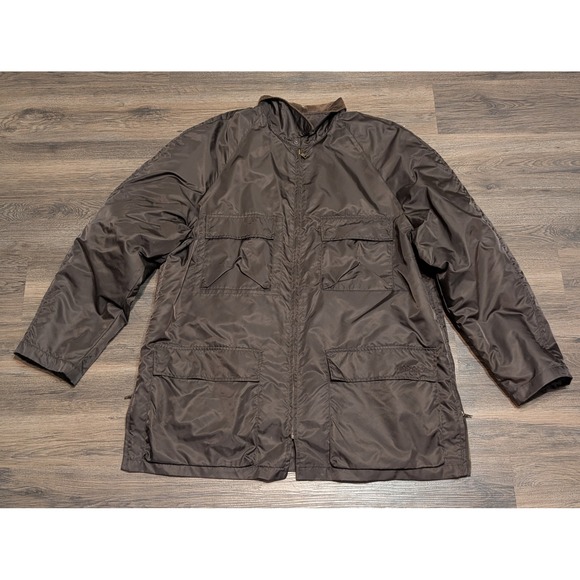 Banana Republic Other - Banana Republic Mens XL Brown Nylon Field Jacket Corduroy Collar Barn Coat XL